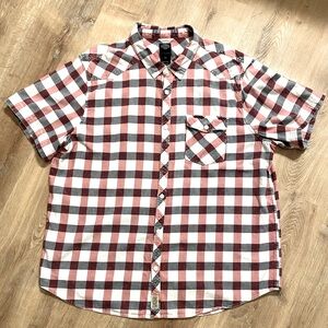 Men’s Harley-Davidson Black Label Short Sleeve Red Plaid Button Down I Size 3XL